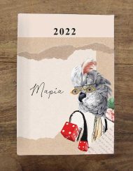 ατζέντα ημερήσιο ημερολόγιο 2022 - ρετρό κολάζ παπαγάλος