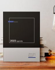 ατζέντα ημερήσιο ημερολόγιο 2023 - Framed blue
