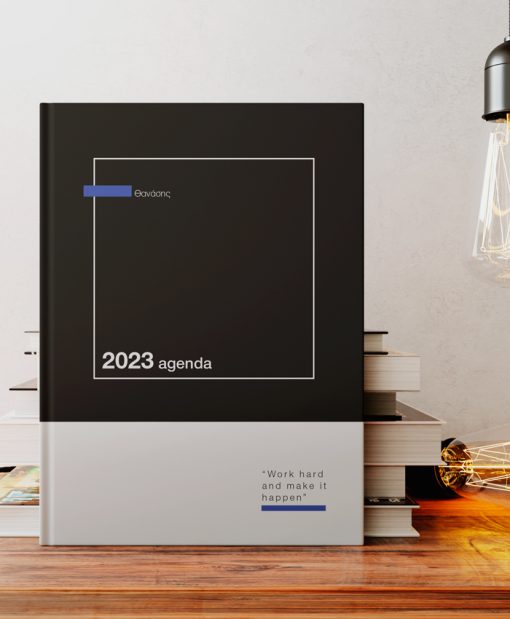 ατζέντα ημερήσιο ημερολόγιο 2023 - Framed blue