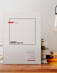 ατζέντα ημερήσιο ημερολόγιο 2023 - Framed red