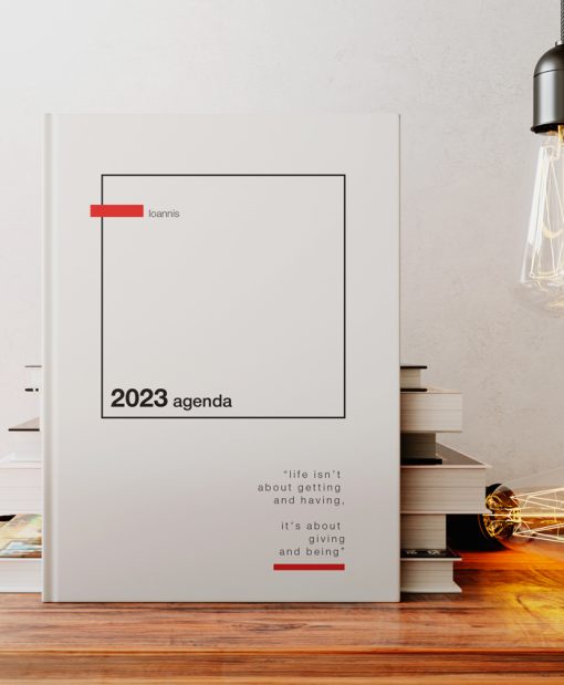ατζέντα ημερήσιο ημερολόγιο 2023 - Framed red