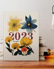 ατζέντα ημερήσιο ημερολόγιο 2023 - Retro flower collage