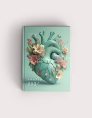 ατζέντα ημερήσιο ημερολόγιο 2024 - nurse-heart-floral2